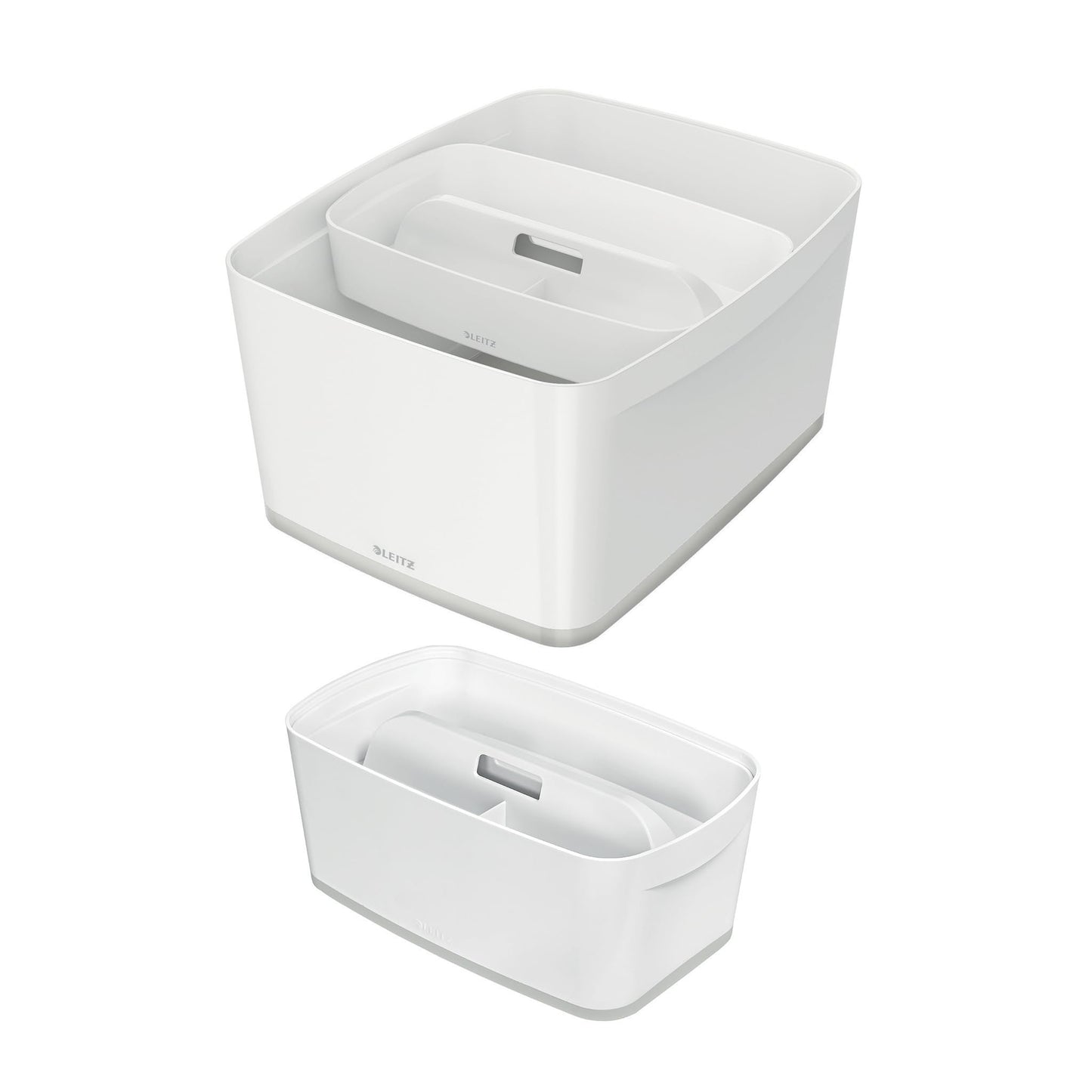 Leitz MyBox Organiser Tray with Handle Small, Storage, Waterproof, BPA Free and Food Safe, White, 53230001