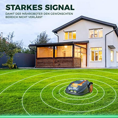 Robotic Lawnmower Boundary Cable Set - Cable + Pegs + Cable Connector + Connection Clamps - Complete Set for All Brands - Robotic Lawnmower Installation Kit for First Installation