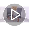 CMAKER Velvet Dining Chair Covers, Stretch Large Chair Slipcovers, Spandex High Back Chairs Cover Elastic Washable Removable XL Chair Protector,Set of ４,Light Gray
