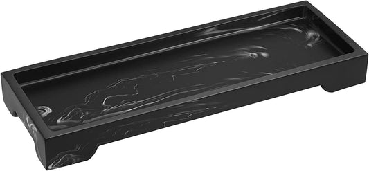 Luxspire Vanity Tray, Bathroom Tray Toilet Tank Storage Tray, Resin Kitchen Sink Trays, Vanity Countertop Organiser for Candles Soap Towel Perfume