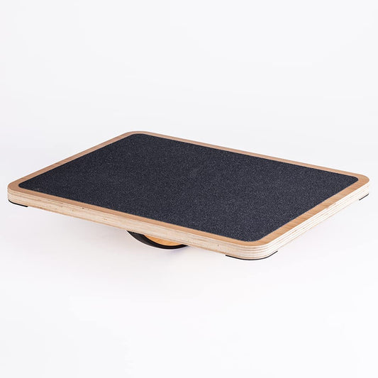 StrongTek Professional Wooden Balance Board with Crossed Hardwood Base, Advanced Rocker Board for Core Strength, Stability Training, Difficult