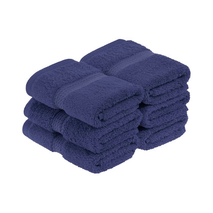 Superior Egyptian Cotton Pile Face Towel/Washcloth Set of 6, Ultra Soft Luxury Towels, Thick Plush Essentials, Absorbent Heavyweight, Guest Bath