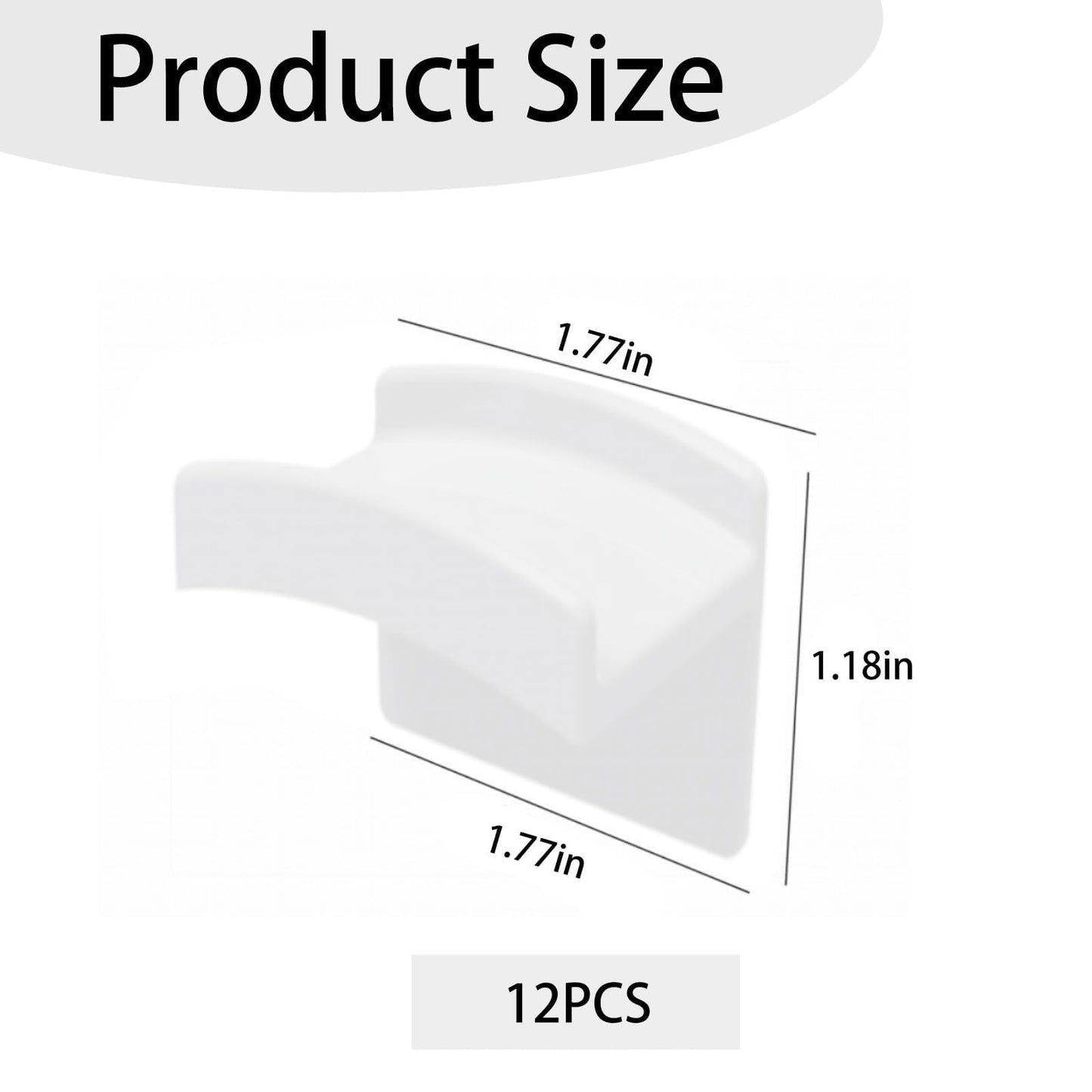 SGETHCH 12 Pack Adhesive Hat Hooks,No Drill Cap Holders for Wall and Door