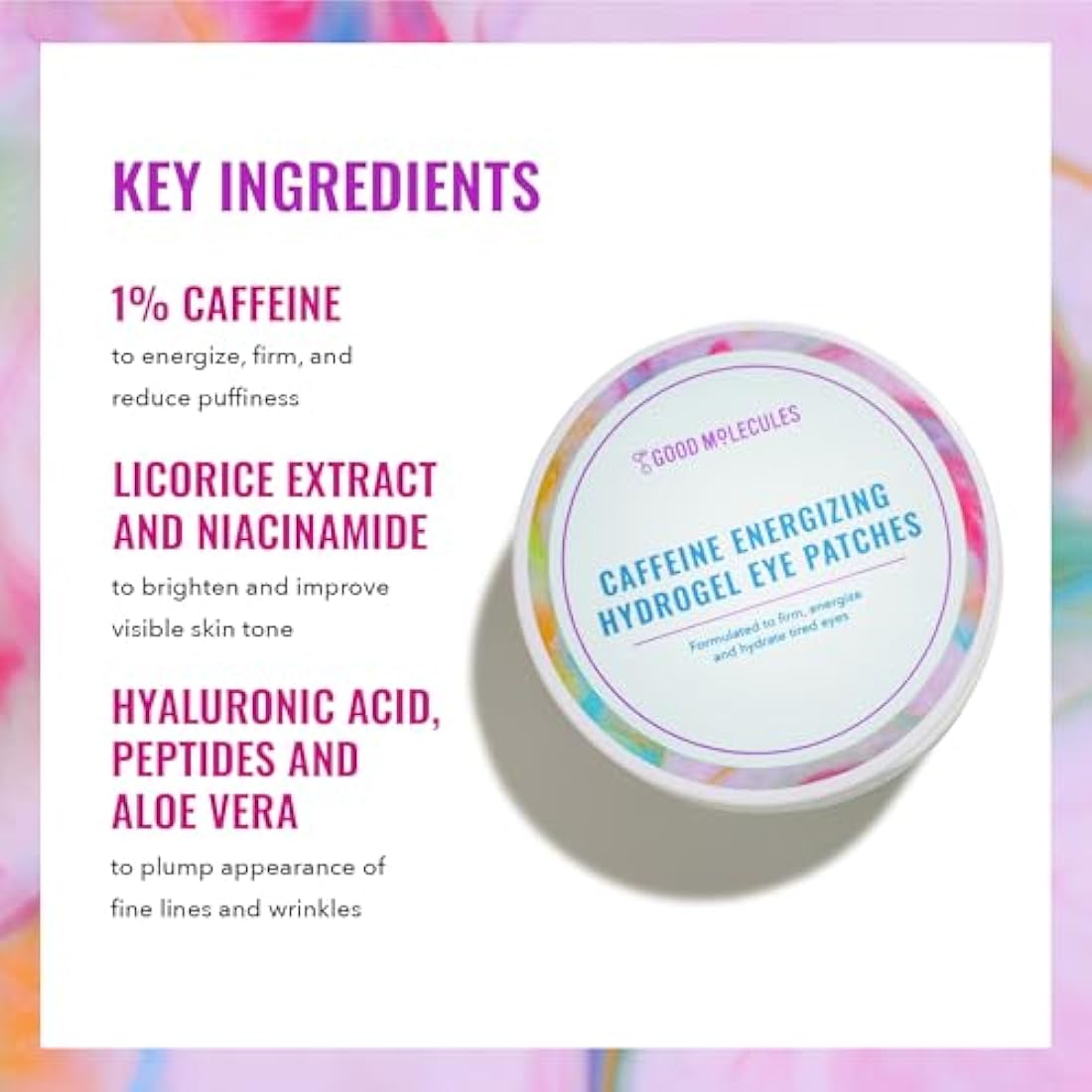 Good Molecules Caffeine Energizing Hydrogel Eye Patches 30 Pairs