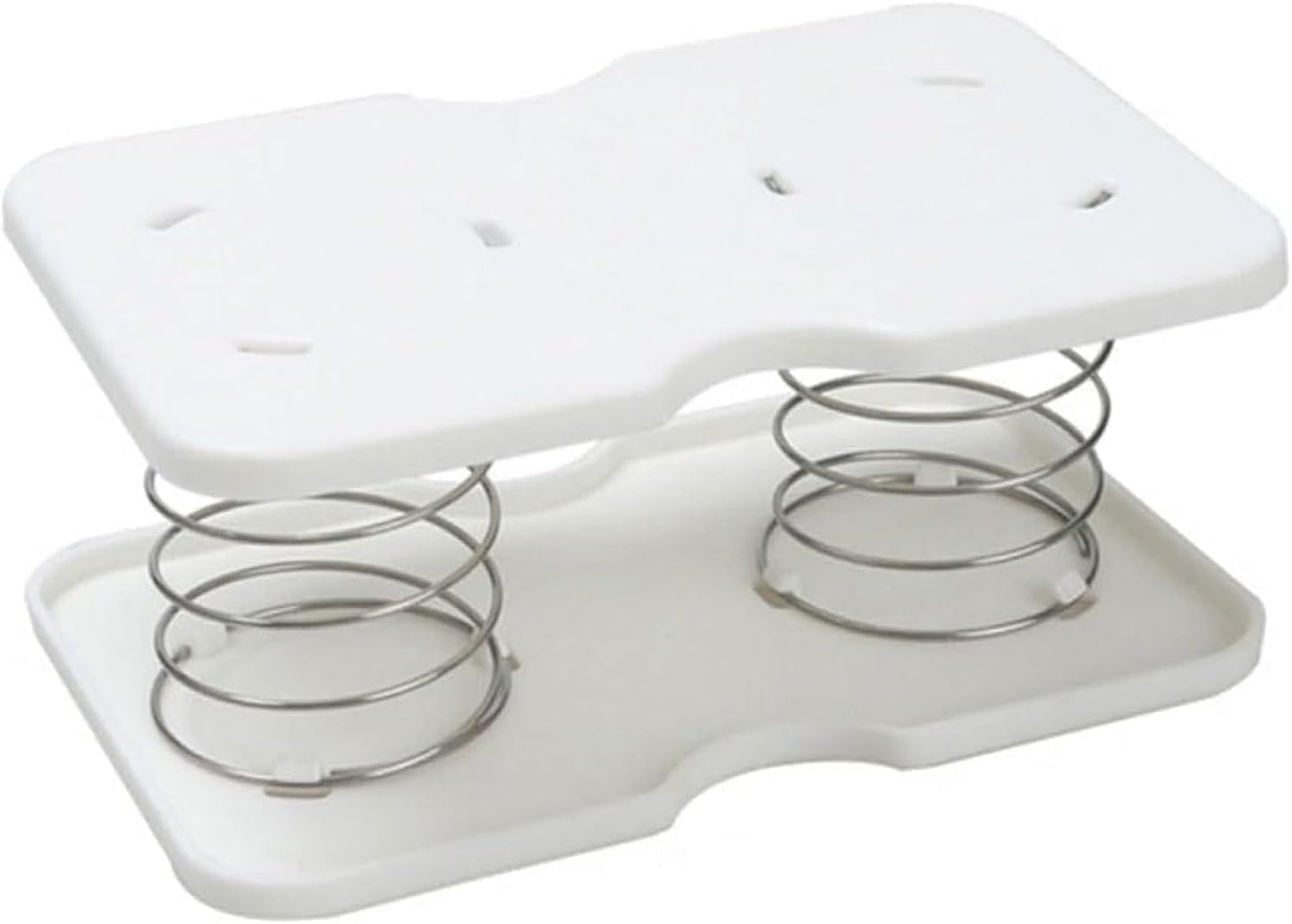 White Tissue Dispenser Tissue Box Spring Support-Spring Loaded Lifting Spring Tissue Holder for Office Home Kitchen Toilet Car
