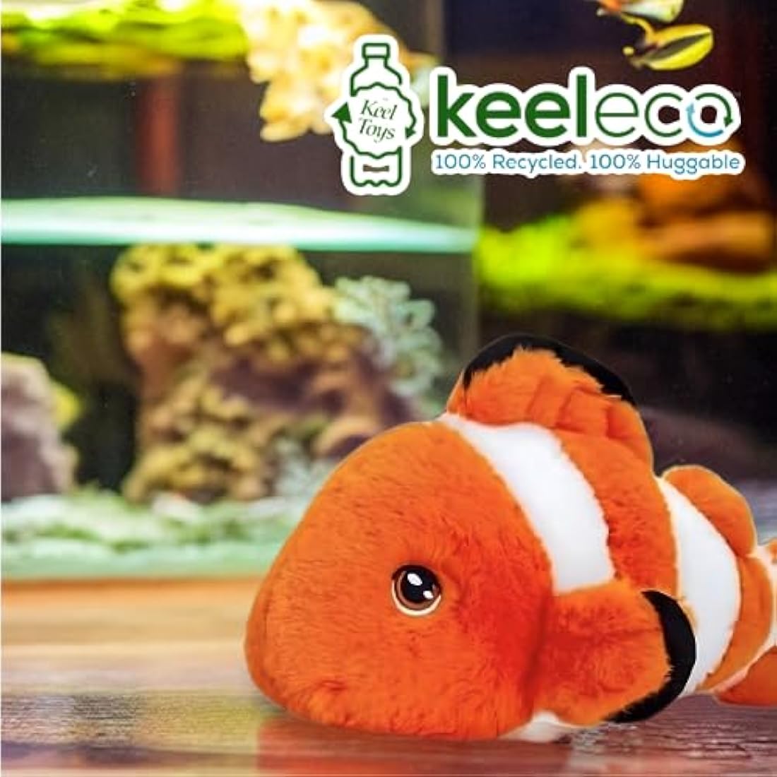 Deluxe Paws Plush Cuddly Soft Eco Toys 100% Recycled (Clown Fish)