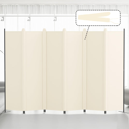 Kokorona 6 Panel Room Divider, 6FT Tall Folding Privacy Screen Wall Dividers, Portable Privacy Screen Freestanding Room Divider for Room Separation,