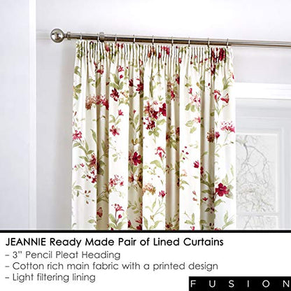 Fusion - Jeannie - Curtains, 229 x 183cm, Red