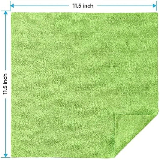 HOMEXCEL Microfibre Cleaning Cloths 100 Pack, Highly Absorbent Cleaning Towels, Lint Free & Scratch-Free Cleaning Rags for House, Kitchen and Car, Multi-Color Microfibre Towels 30X30 CM