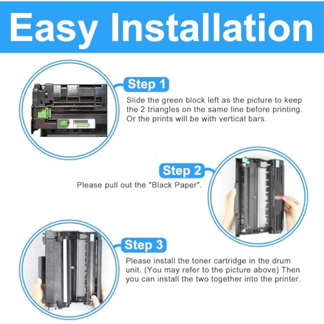 LCL DR2400 Drum Unit Replacement for Brother DR2400 DR-2400 12000Pages for HL-L2375DW DCP-L2550DW MFC-L2715DW MFC-L2750DW HL-L2386DW HL-L2385DW HL-2370DW HL-L2350DW DCP-L2537DW DCP-L2550DN 2PK