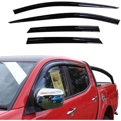 AUTO CLOVER Wind Deflectors Set for Mitsubishi L200 2006-2015 Double Cab (4 pieces)