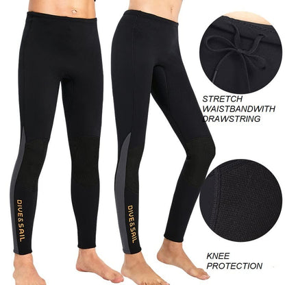 EUPTE 3mm Diving Wetsuit Pants Swimming Pants Leggings for Women Men (XL, Women)
