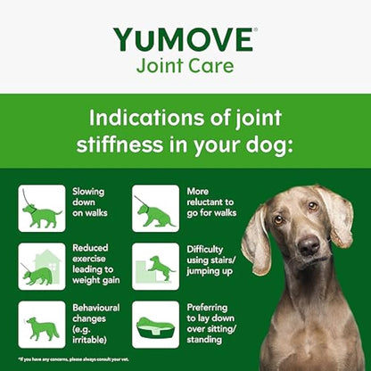YuMOVE Joint Supplement for Dogs, ONE-A-DAY for Joint Care, Essential Dog Hip and Joint Aid for Stiff Large Dogs with Glucosamine, Chondroitin, Green Lipped Mussel, 30 Chews - 1 Month supply