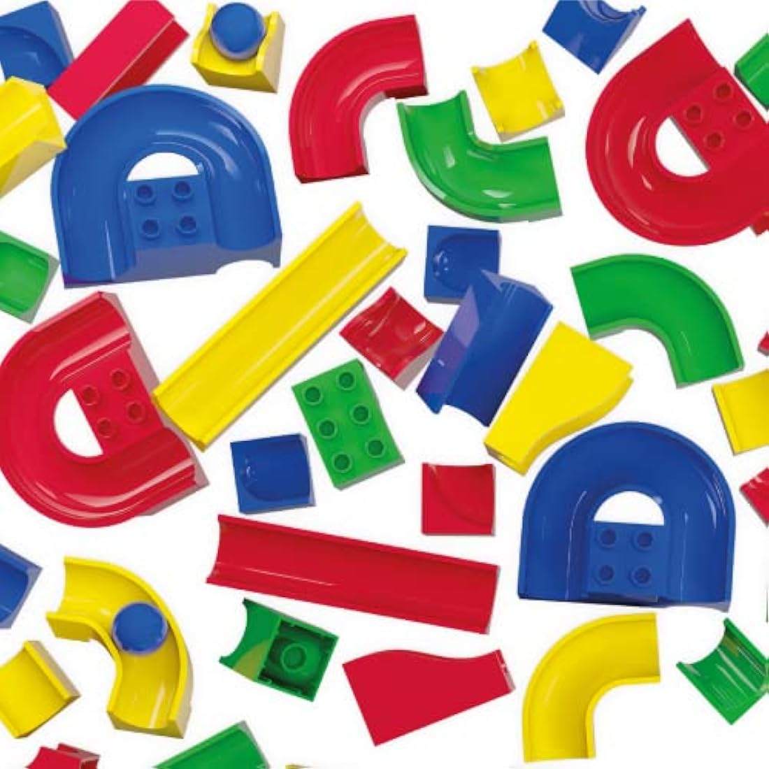 Hubelino 420381 Run Element Expansion set- 128 pieces- Compatible with Popular Building Block Systems- for Ages 4 and Up (Made in Germany)