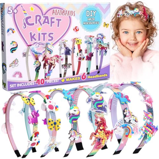 Unicorn Gifts for Girls - Craft Kits for Kids 5-12 | Gifts for 5 6 7 8 Year Old Girls | Hair Accessories Making Set | That Allows Girls to Make Their Own Unique DIY Unicorn Toys Hair Accessories