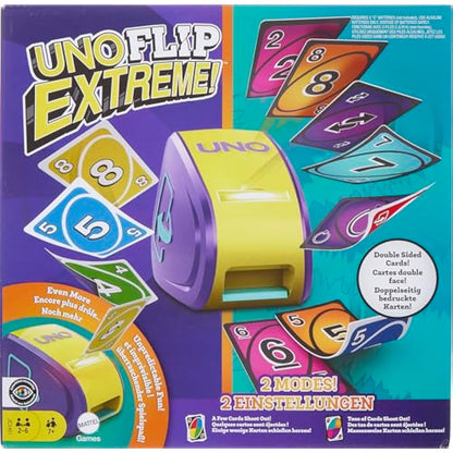 UNO Flip Extreme Card Game for Kids, Adults & Family - Combines UNO Flip & Extreme in One Game! - JCH61