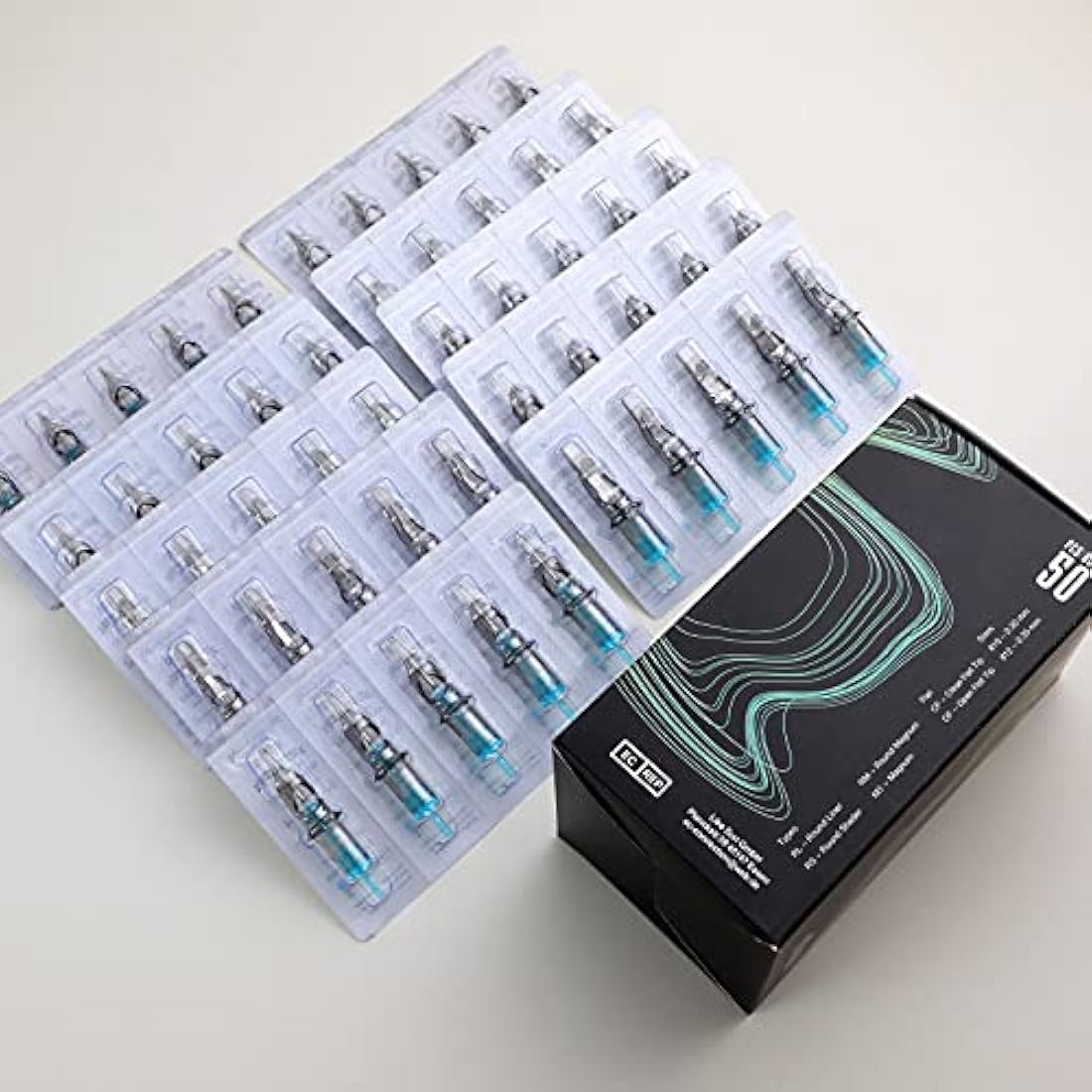 STIGMA 50Pcs Tattoo Cartridges Needles Disposable Mixed #10 Bugpin Round Liner Round Shader 3RL 5RL 3RS 5RS 9RS EN02B-50KIT-Y