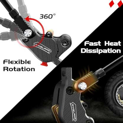 DYISLAND LD-210S Hydraulic Disc Brakes Set，2-PIN/Power-Off Hydraulic Brake kit for Electric Scooter/E-Scooter