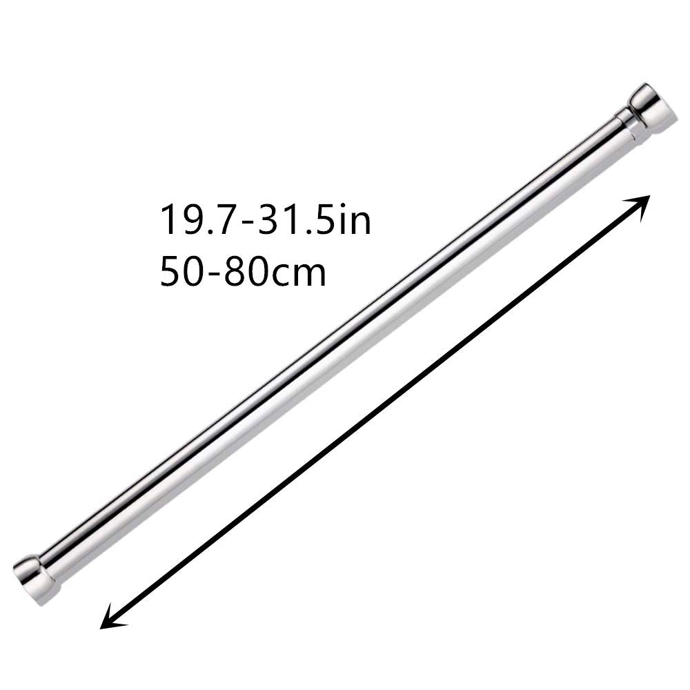 51-80cm Heavy-Duty Extendable Wardrobe Rail: Sturdy Hanging Rod for Closet