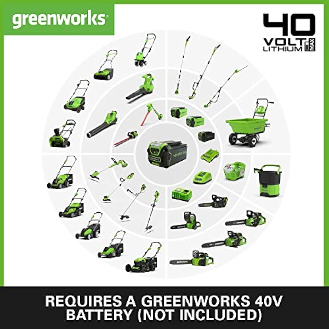 Greenworks GD40CS15 Cordless Chainsaw with Brushless Motor, 14 Inch (35cm) Bar Length, 12m/s Chain Speed, 3.5kg, Auto-Oiler, Kickback Protection WITHOUT 40V Battery & Charger