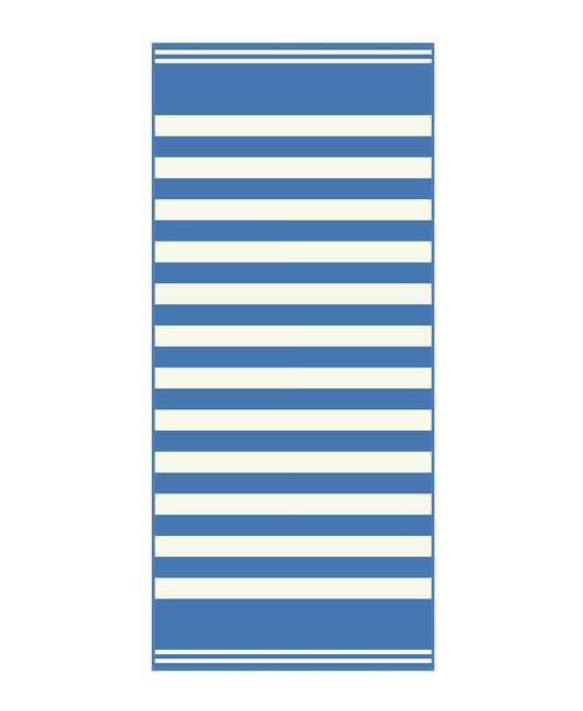 Style Slice Beach Towel - Sand Free Quick Dry Lightweight Microfibre Beach Towel for Adults, Includes Mesh Bag - Blue Stripe, Extra Large 200x90cm