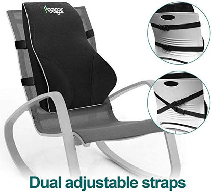 Feagar Lumbar Pillows Back Support Cushions Memory Foam Pillows for Car Seat Office Chair Home Sofa or Couch, Low Back Pillow Chair Cushions with