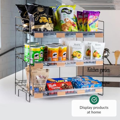 Candy Display Rack | Candy Organiser | Snack Organiser for Countertop | Display Stand | Snack Shelf and Crisps Holder for Stores | Counter Display for Office