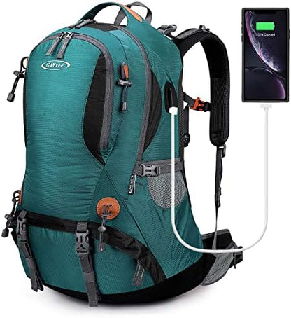 G4Free Hiking Backpack 50L Waterproof Backpack with Rain Cover for Mountaineering Travel Camping Trekking Outdoor Sports for Men Women