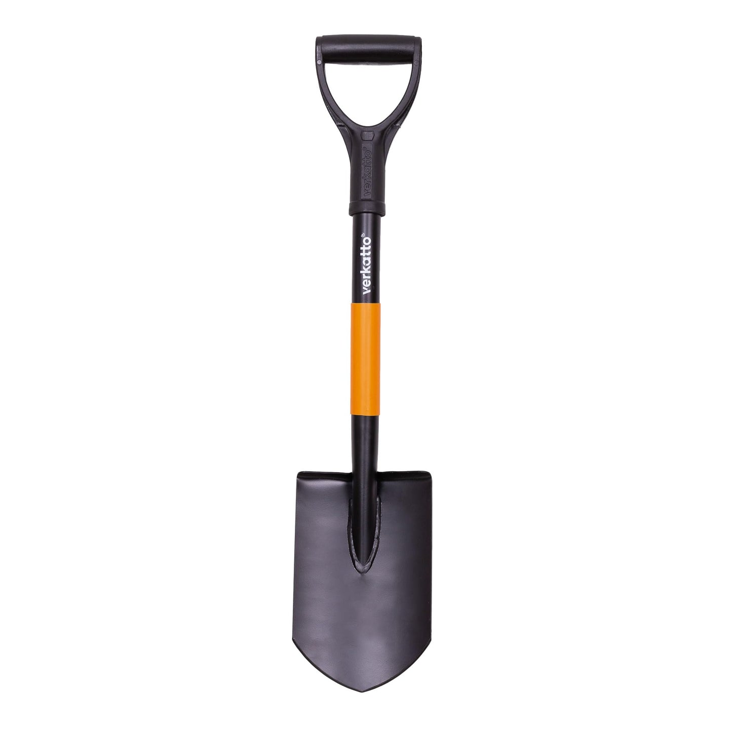 MIVOS Hardened Steel Pointed Spade - 75 cm - Mini Field Spade with Metal Handle and D-Handle - Shovel - Gardener Spade - Small Pointed Shovel for