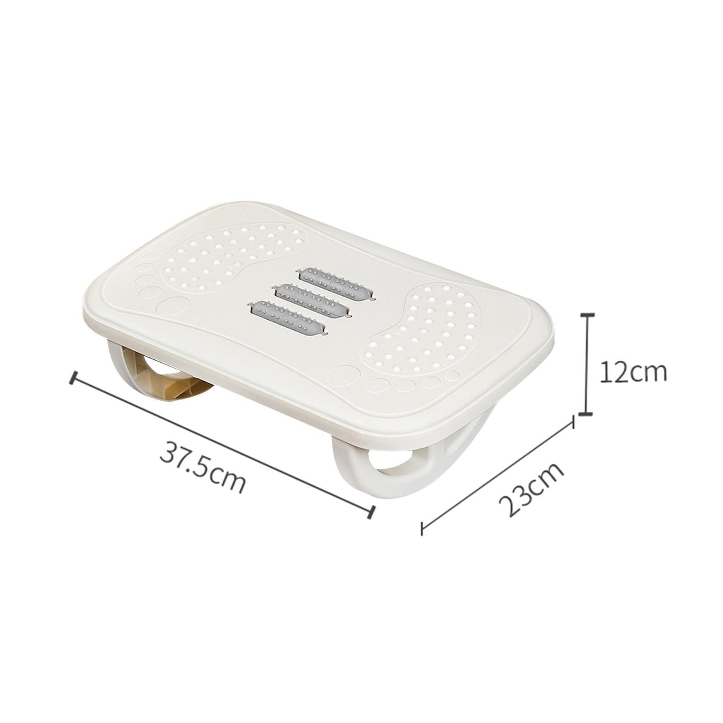 Folpus Ergonomic Foot Rest Under Desk at Work, Rocking Foot Stool Footrest, Footstool with Foot Massage,Promote Leg Circulation, White