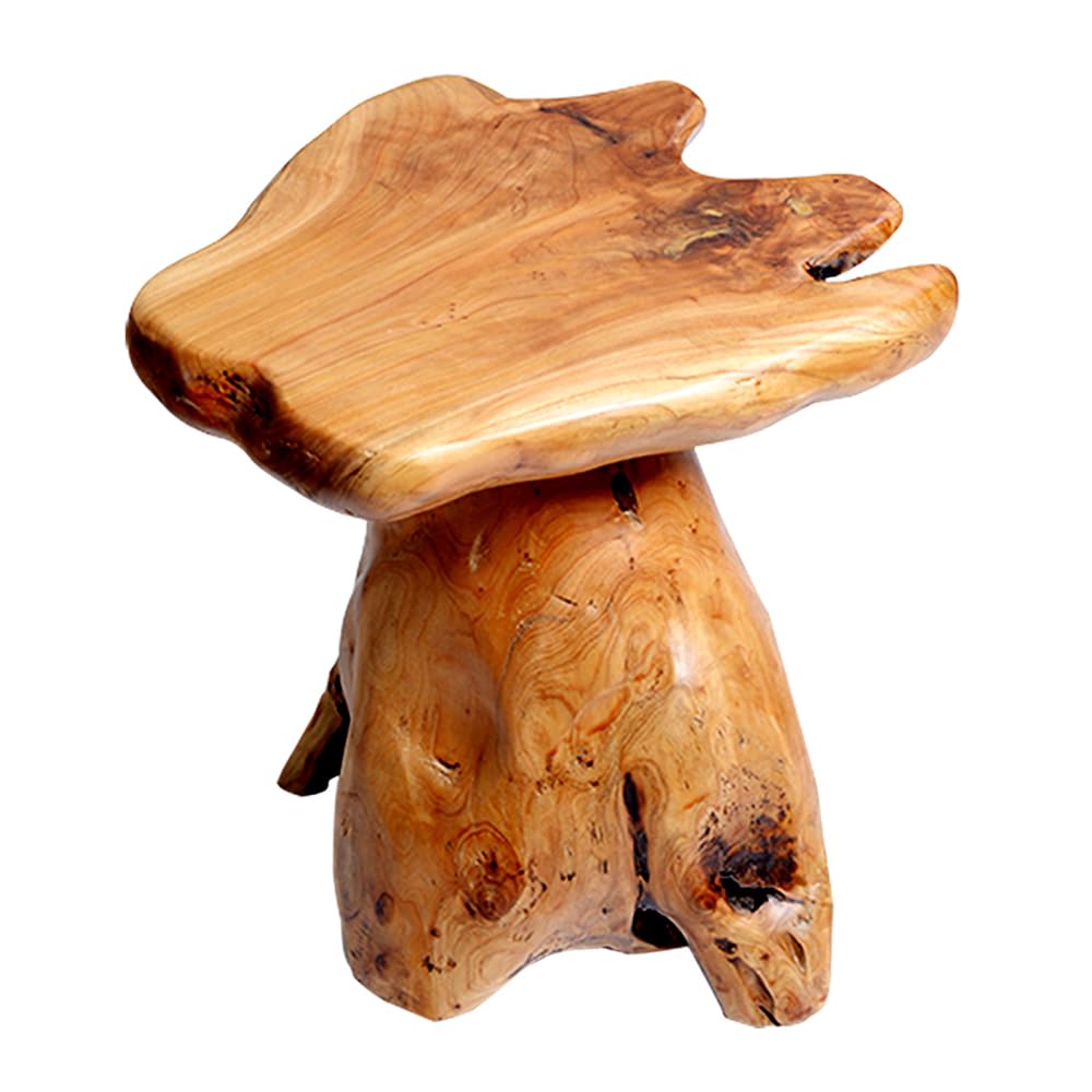 Organizedlife Solid Cedar Stool, Multipurpose 36cm Tall for Home & Garden