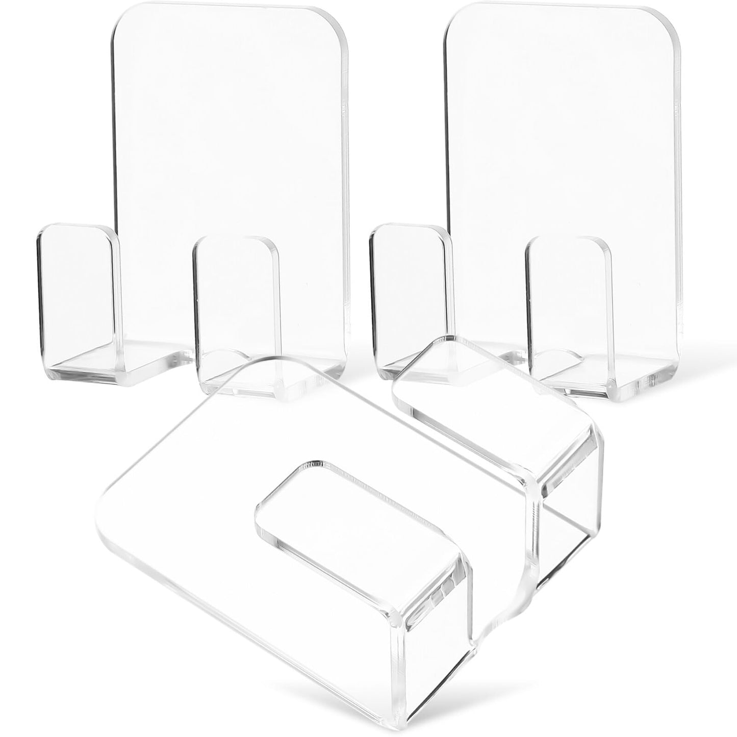 UKCOCO Transparent Storage Rack Self Adhesive Shower Wall Hooks Holder for Plug Organiser Bathroom Shower Storage Towel Holder for Smooth Surfaces 3
