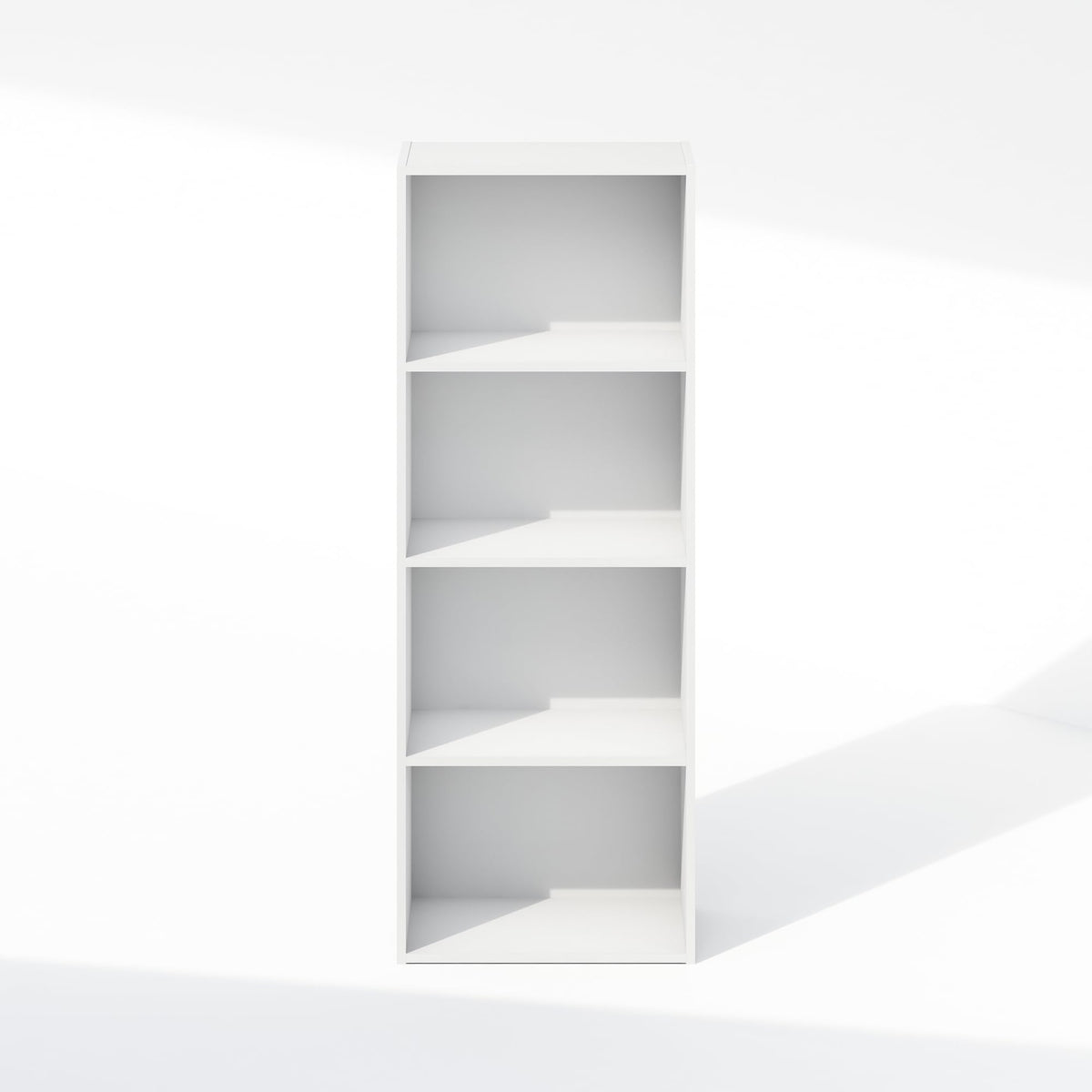 Furinno REED Closet Organizers and Storage, 4-Tier Closet Organizer, Open Shelf Closet Storage, for Wardrobe, Bedroom, Living Room, White