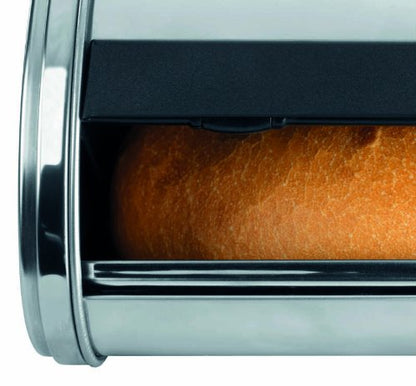 Brabantia - Roll Top Bread Bin Medium- Canister for 1 Loaf of Bread - Extra Storage Space due to Flat Top - Keeps Content Fresh - Kitchen Storage Box