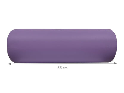 QUIRUMED Roller Cushion, 55 x 20 cm, Purple, Leatherette, Ergonomic, Foam Filling, Yoga, Fitness, Massage