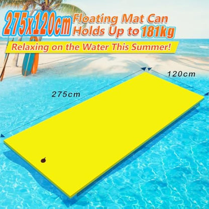 CTSC Floating Mat - Floating Island - 3-Layer Floating Water Mat, Water Trampoline for Kids and Adults, Tear-Resistant XPE Foam Mat for Lake Beach Ocean Pool