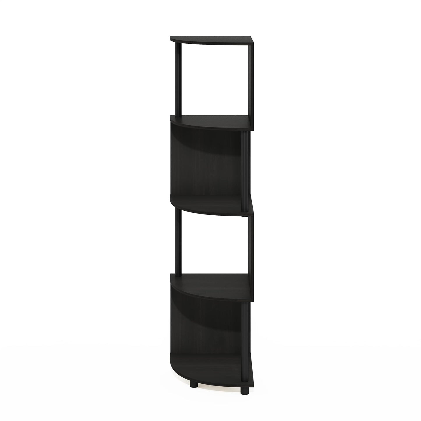 Furinno ECON Corner Shelf, 4-Tier Corner Book Shelf, Zigzag Storage Shelves, Display Rack, Bookshelf, for Organization and Storage, Living Room