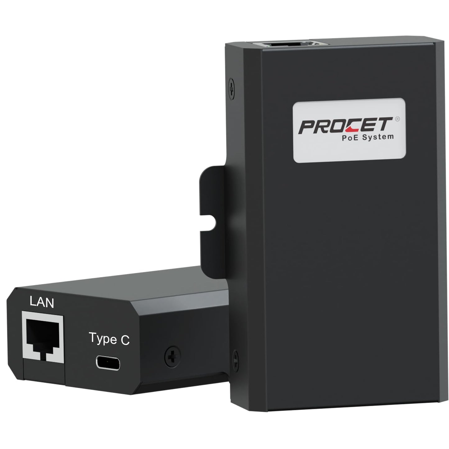 PROCET USB C PoE Splitter Gigabit up to 60W PoE to C Type Ethernet Adapter for Tablet, iPad, Eero Wireless AP, Security Camera, Laptop, Webcam