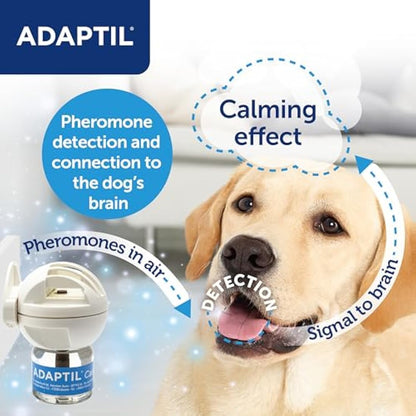 30 Day Refill For Adaptil Calm Home Diffuser For Dogs | 1 Refill For Adaptil Dog Calming Plug In Pheromone Diffuser To Help Reduce Anxiety And Stress In Pet Dogs | Diffuser Helps Dogs Stay Calmer