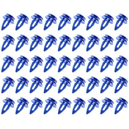 YINETTECH 50x Car Trim Clip Retainers LR027255 Blue Plastic Front Rear Wheel Arch Moulding Fasteners Compatible with Range Rover Evoque