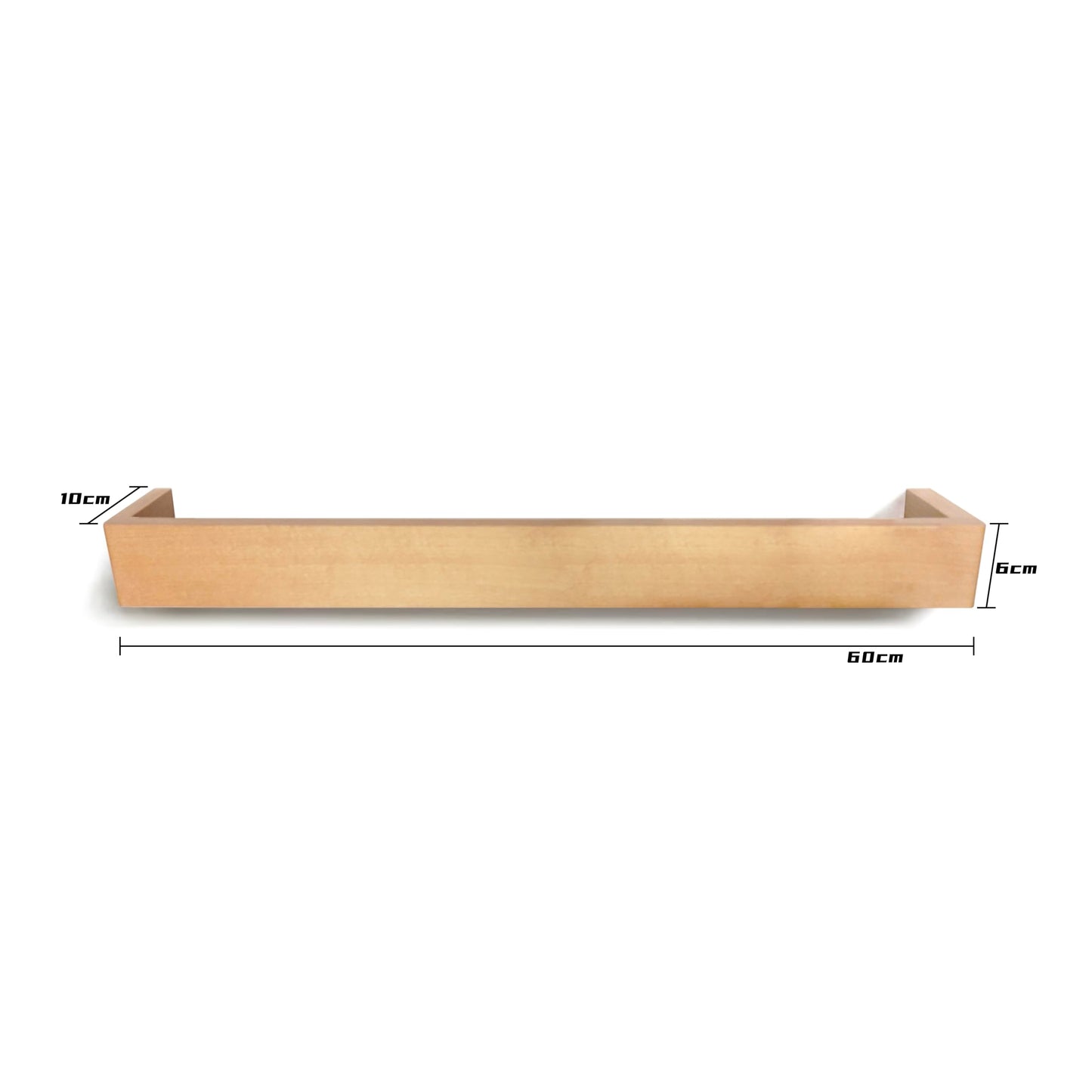 anaan Skuvo Wall Coat Rack with 6 Hooks Wooden Clothes Rail 60 cm