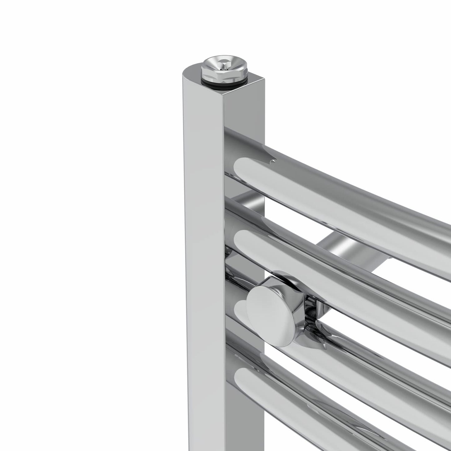 Warmehaus Curved Bathroom Heated Towel Rail Radiator Chrome 1600x300mm