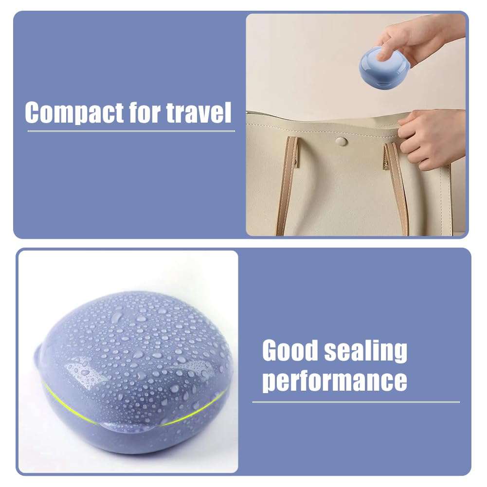 EQLEF Travel Soap Box 2 pcs,Portable Square Travel Soap Dish with Lid Leak proof Soap Travel Case Soap Storage Case for Travel Hiking Bathroom Gym