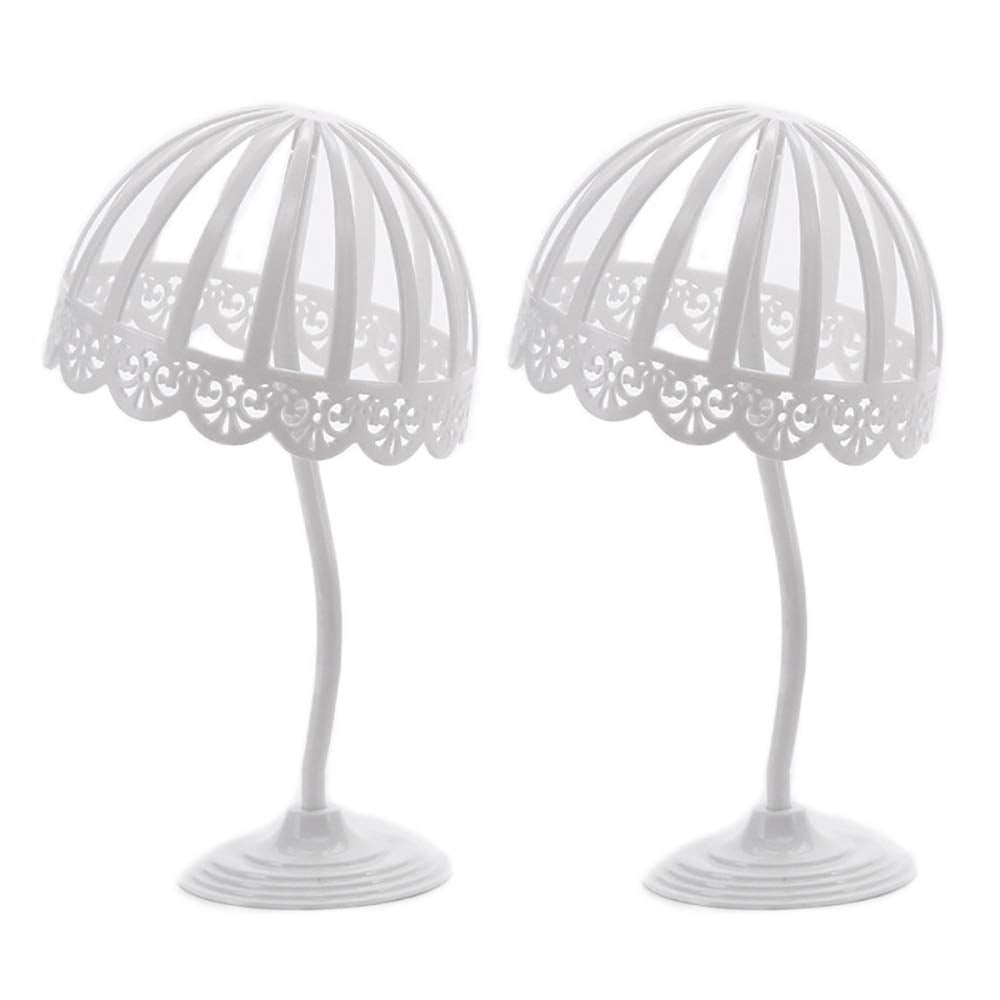 POFET 2 pcs Plastic Baby Hat Cap Storage Display Holder Hair Wigs Rack Shelf Stand