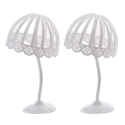 POFET 2 pcs Plastic Baby Hat Cap Storage Display Holder Hair Wigs Rack Shelf Stand