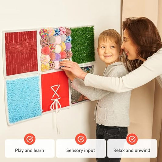 Sensory Wall Panels | Sensory Floor Tiles for Kids | Sensory Materials | Sensory Textures for Sensory Needs | Tactile Sensory Toys | Sensory Mats for Autistic Children | Sensory Square | 6pcs