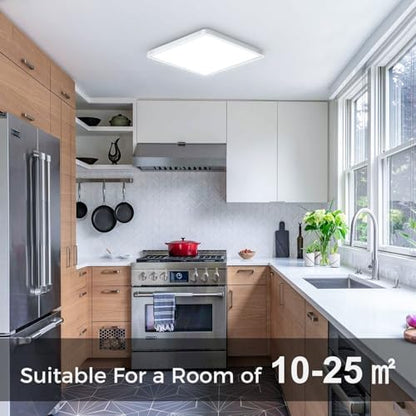 slochi 4Pack LED Ceiling Light, 3000K/4000K/6500K 3 Color Temperature, IP54 Waterproof Bathroom Light, Modern Square LED Ceiling Lamp for Bedroom, Kitchen, Hallway, Outside Porch and More