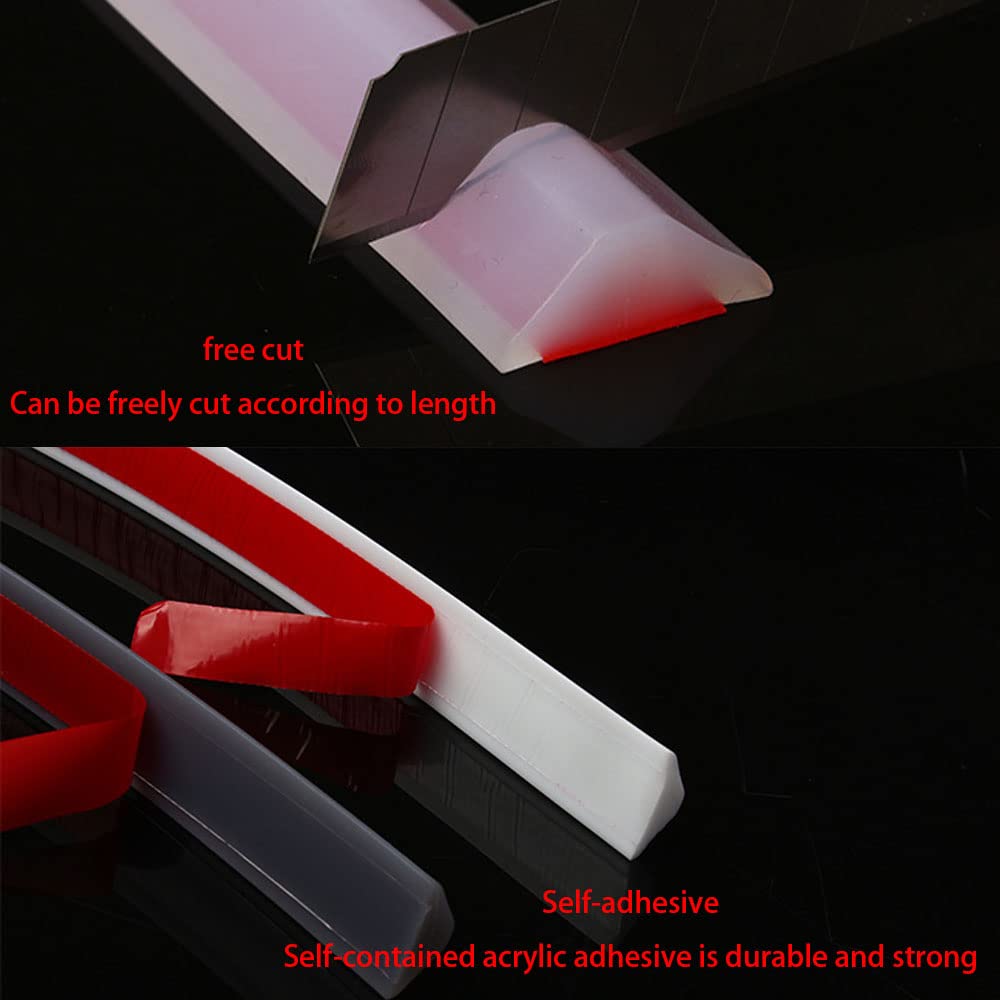 100CM Wet Room Floor Barrier, Shower Water Barrier, Shower Tray Seal, Silicone Water Retaining Strip, Shower Floor Water Barrier