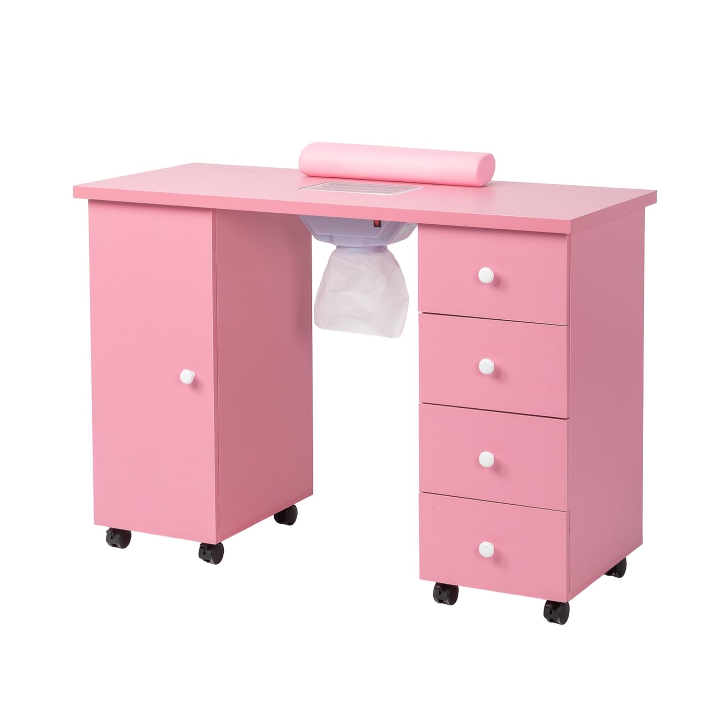 Bonnlo Manicure Table Nail Desk for Nail Tech, Nail Table Beauty Salon Station, with Electric Dust Collector Acetone Resistant