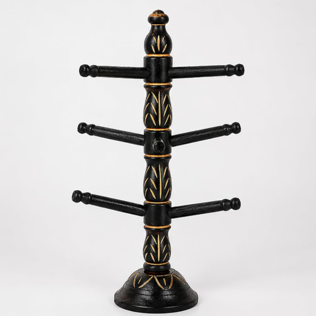 BIGNAY Wooden Bangle Stand Organizer | Bracelet & Watch Display Holder | Jewelry Storage Rack for Dressing Table, Home & Retail Display